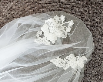 Juliet Cap Veil, Great Gatsby Wedding Veil, Lace Juliet Cap Wedding Veil, Drop Cap Veil, Boho Bridal Veil, Mi Bridal Veil, Hand Sew