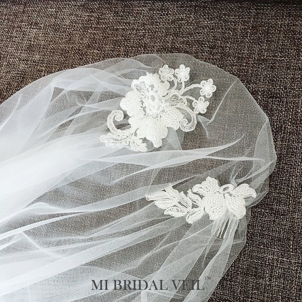 Juliet Cap Veil, Great Gatsby Wedding Veil, Lace Juliet Cap Wedding Veil, Drop Cap Veil, Boho Bridal Veil, Mi Bridal Veil, Hand Sew