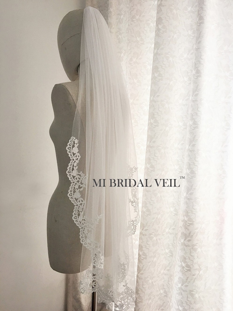 Venice Lace Veil Crochet Lace Veil Wedding Veil Fingertip Etsy Hong Kong