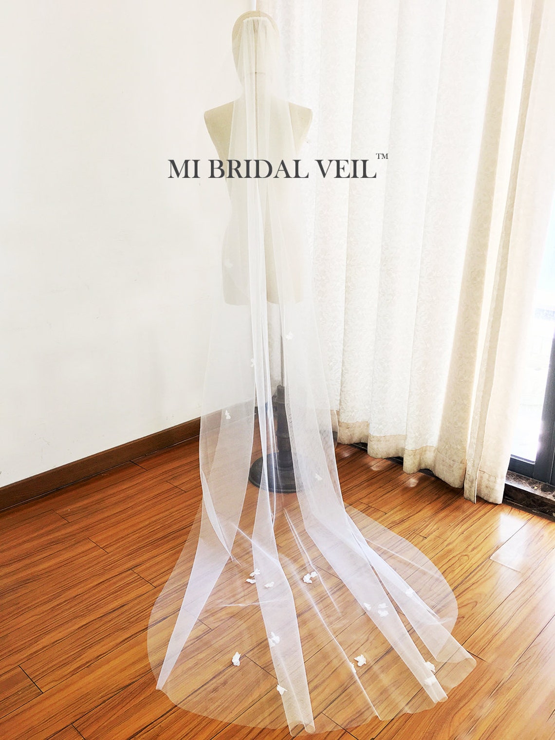 Flower Wedding Veil Wedding Veil With Flowers Boho Wedding Veil