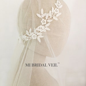 Juliet Cap Veil, Cap Veil, Boho Bridal Veil, 1920s Inspired Bridal Veil, Small Rose Lace Juliet Cap Wedding Veil, Mi Bridal Veil