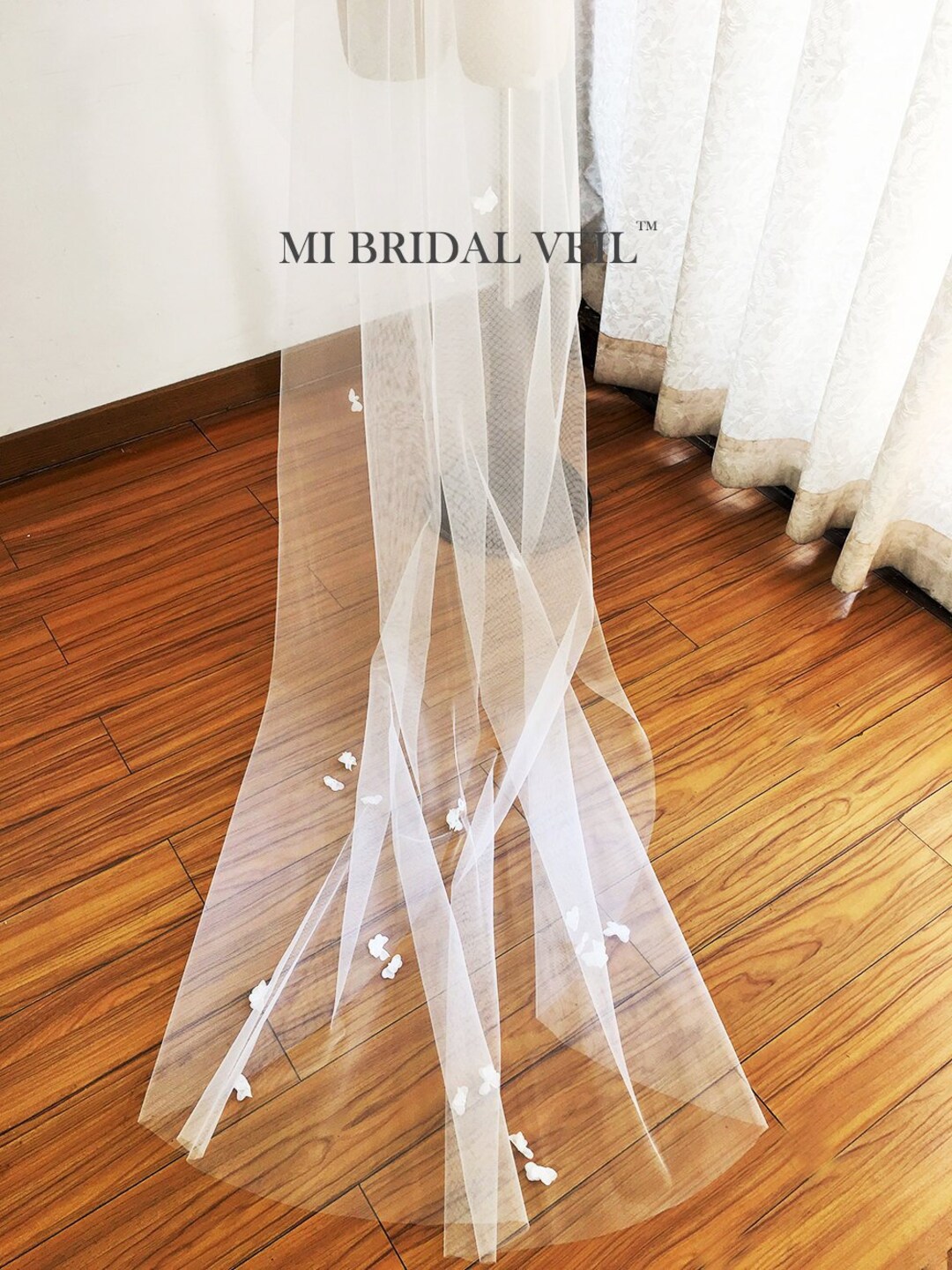 Flower Wedding Veil Wedding Veil With Flowers Boho Wedding Veil