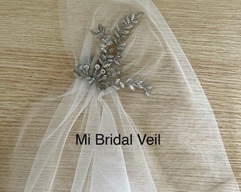 Juliet Cap Sluier, Cap Wedding Veil, Vintage Style Veil, Kralen Lace Juliet Cap Wedding Veil, Boho Bridal Veil, Mi Bridal Veil