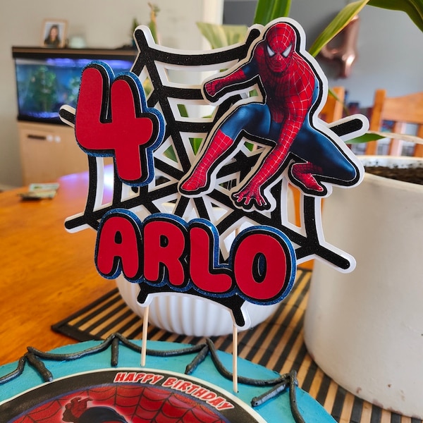 Spiderman Cake Topper Etsy Australia