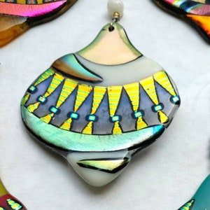 These Are All One of a Kind Fused Glass Ornaments. - Etsy