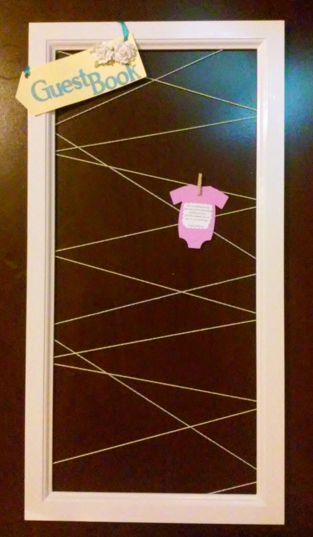 Baby Guestbook, Baby Shower Guestbook, Clothesline Guestbook