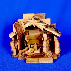 Vintage Hand Carved Nativity Set