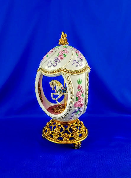 フランクリン・ミント ファベルジェの卵とメリーゴーランドの馬の