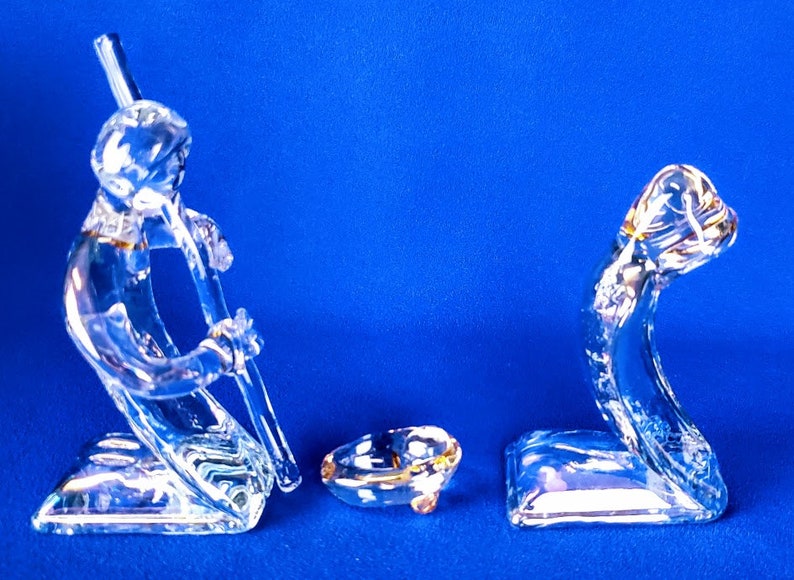 Hand Blown Glass Nativity Set Etsy