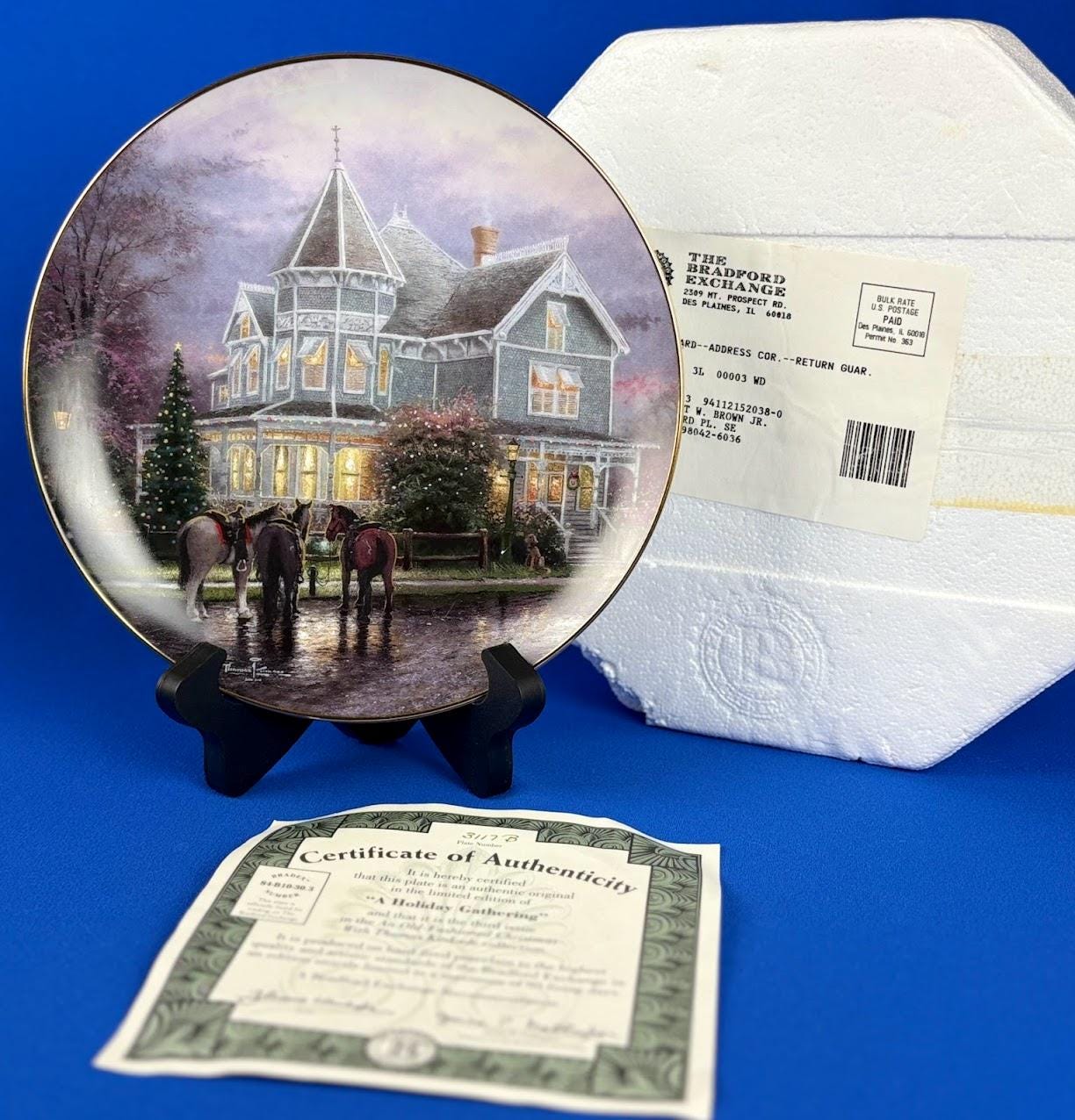 A Holiday Gathering - Thomas Kinkade Christmas Plate - Etsy