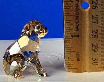 スワロフスキー SWAROVSKI ゴールデンレトリバー 犬 子犬（立ち姿） Swarovski Crystal Golden Retriever Puppy - Etsy