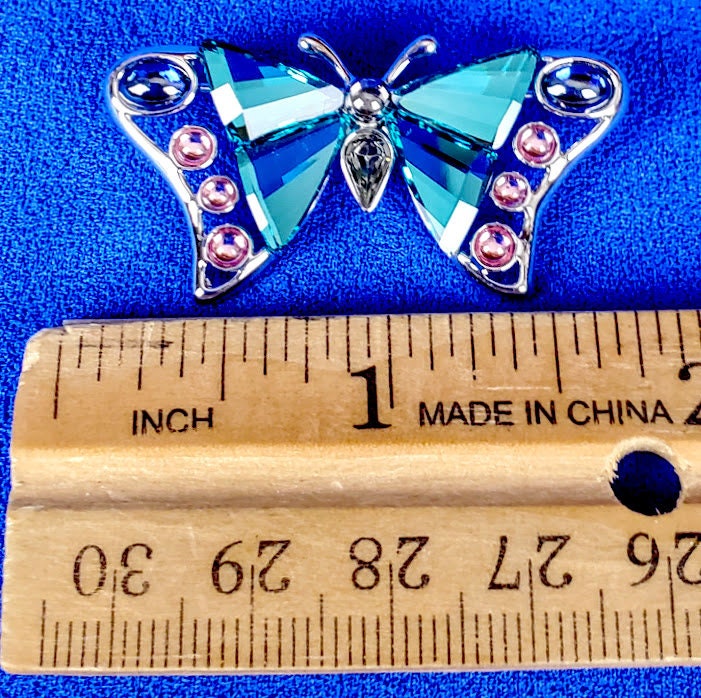 Broche Papillon Strass Wendalern - Double Papillons En Cristal, épingle Revers, Cadeau Femme élégant épingle De Revers Décorative