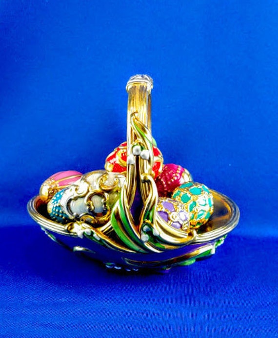 アンティーク雑貨 Franklin Mint, House of Faberge 24k Franklin Mint House of Faberge Porcelain Musical Carousel