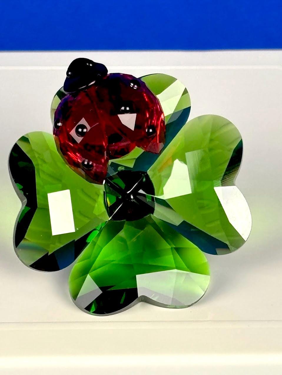 Swarovski Crystal Lady Bug and Clover - Etsy