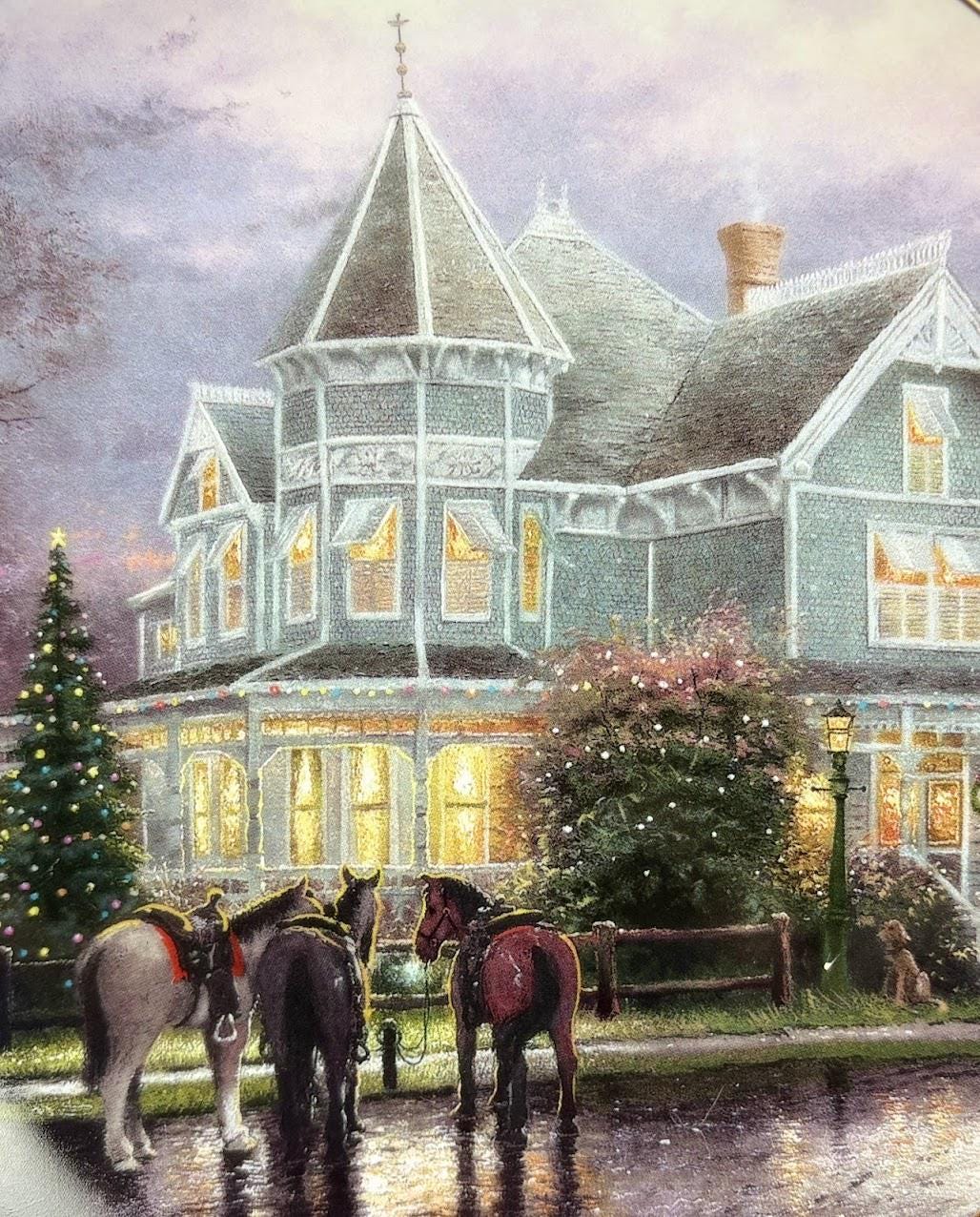 A Holiday Gathering - Thomas Kinkade Christmas Plate - Etsy