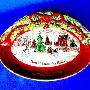 Fitz and Floyd Christmas Sentiment Tray