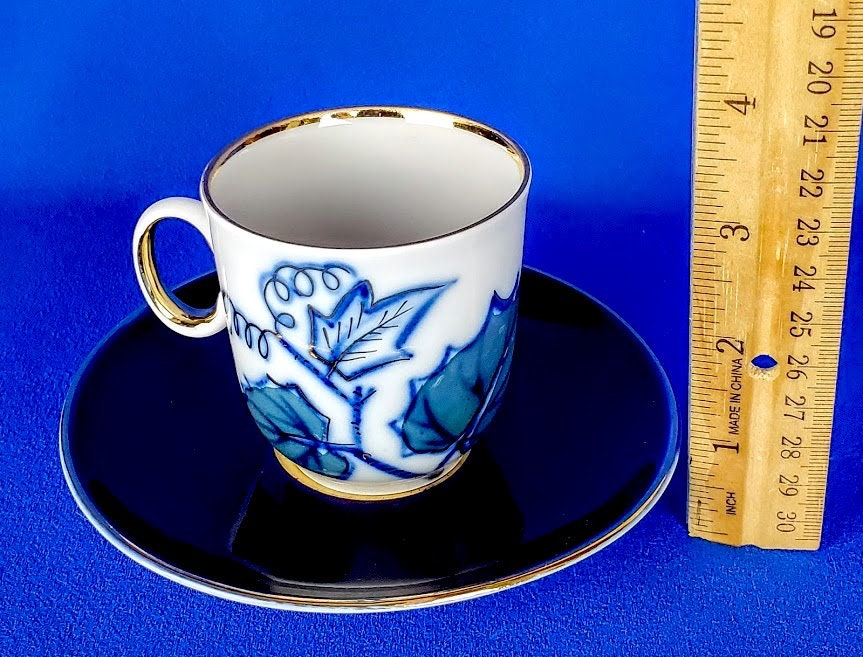 ソ連 ロモノーソフ コバルトブルー ティーカップとソーサー - Etsy 日本