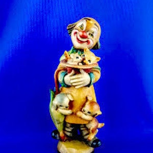Payaso tallado en madera ANRI de 6"
