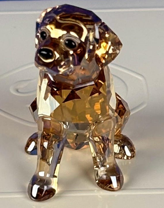 Swarovski Crystal Golden Retriever Puppy - Etsy