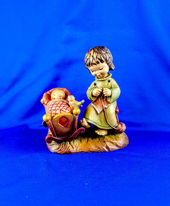 ANRI Wood Carving of Mother Rocking Her Baby - Etsy