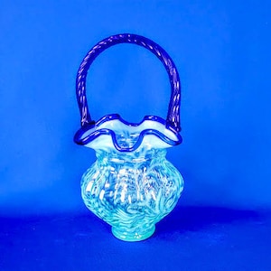 Fenton Handblown and signed Basket