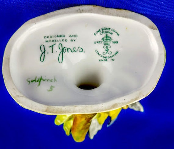 Crown Staffordshire J. T. Jones - Goldfinch - Etsy