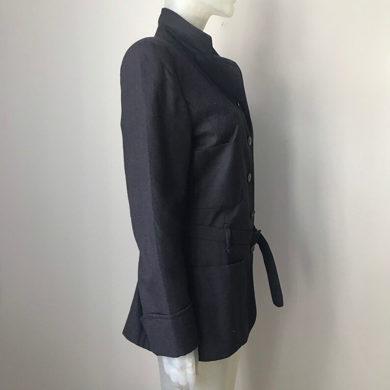 belt wool blazer Karl Lagerfeld