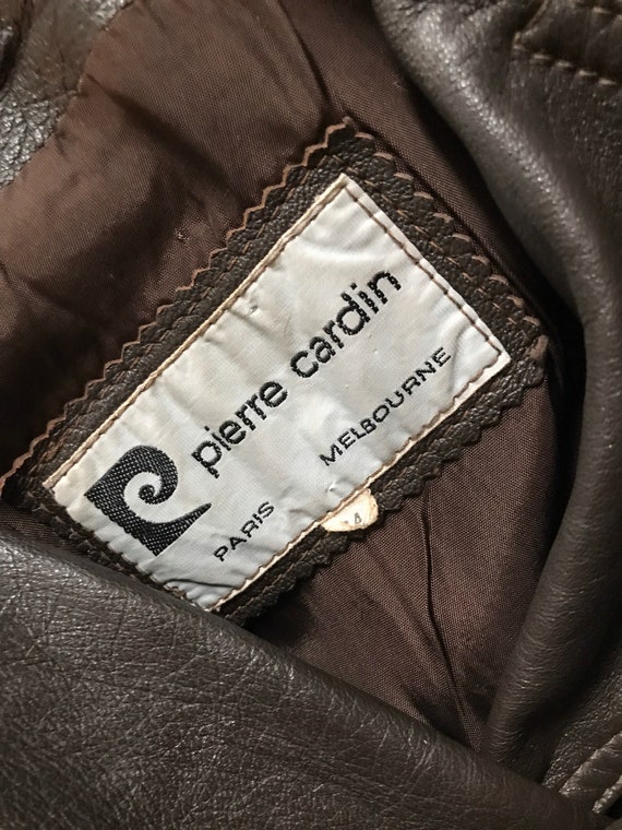 Pierre Cardin, vintage leather trenchcoat - image 10