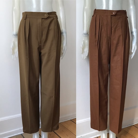 Escada, two high waisted wool trousers