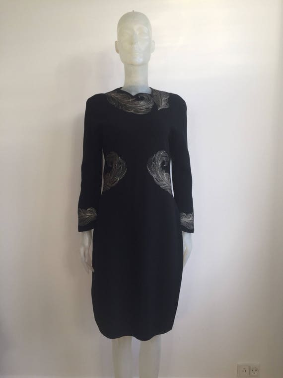 Gianfranco Ferre, feather wool dress