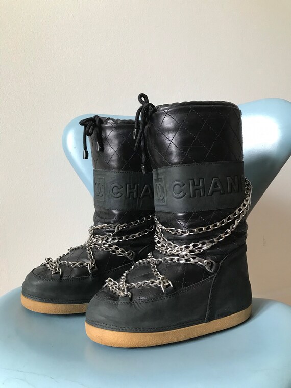 chanel moon boots