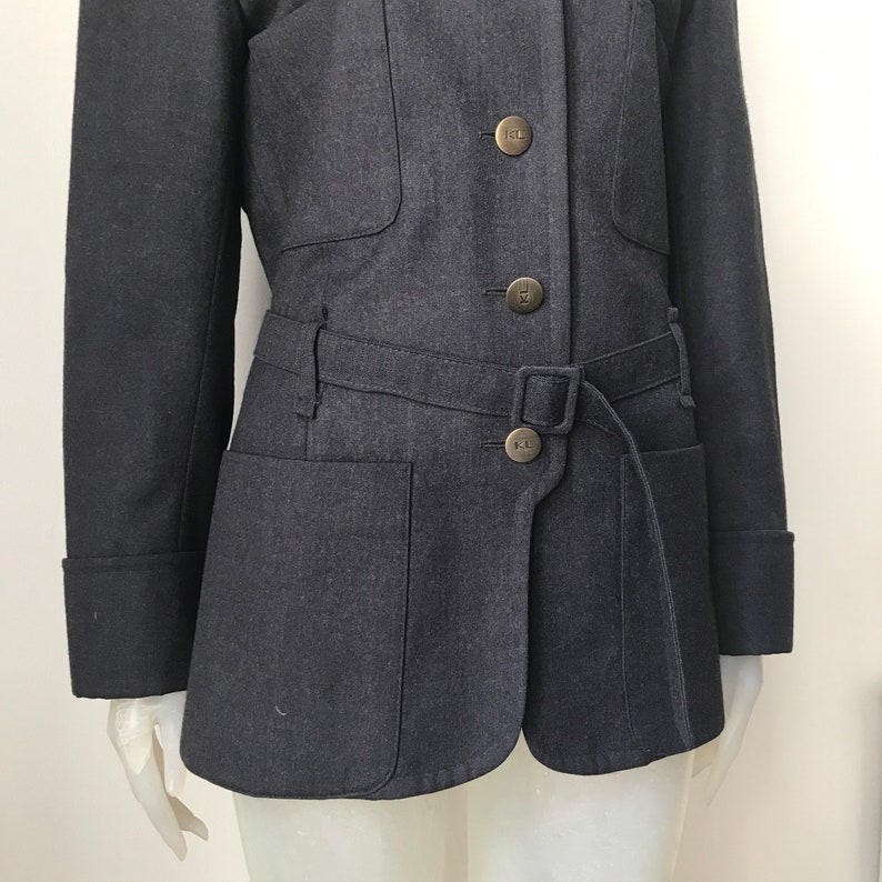 belt wool blazer Karl Lagerfeld