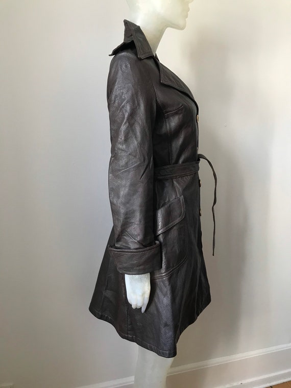 Pierre Cardin, vintage leather trenchcoat - image 6