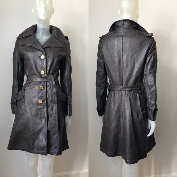 Pierre Cardin, vintage leather trenchcoat - image 1