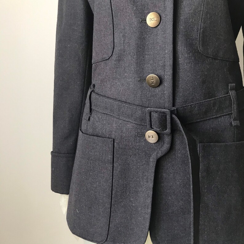 belt wool blazer Karl Lagerfeld