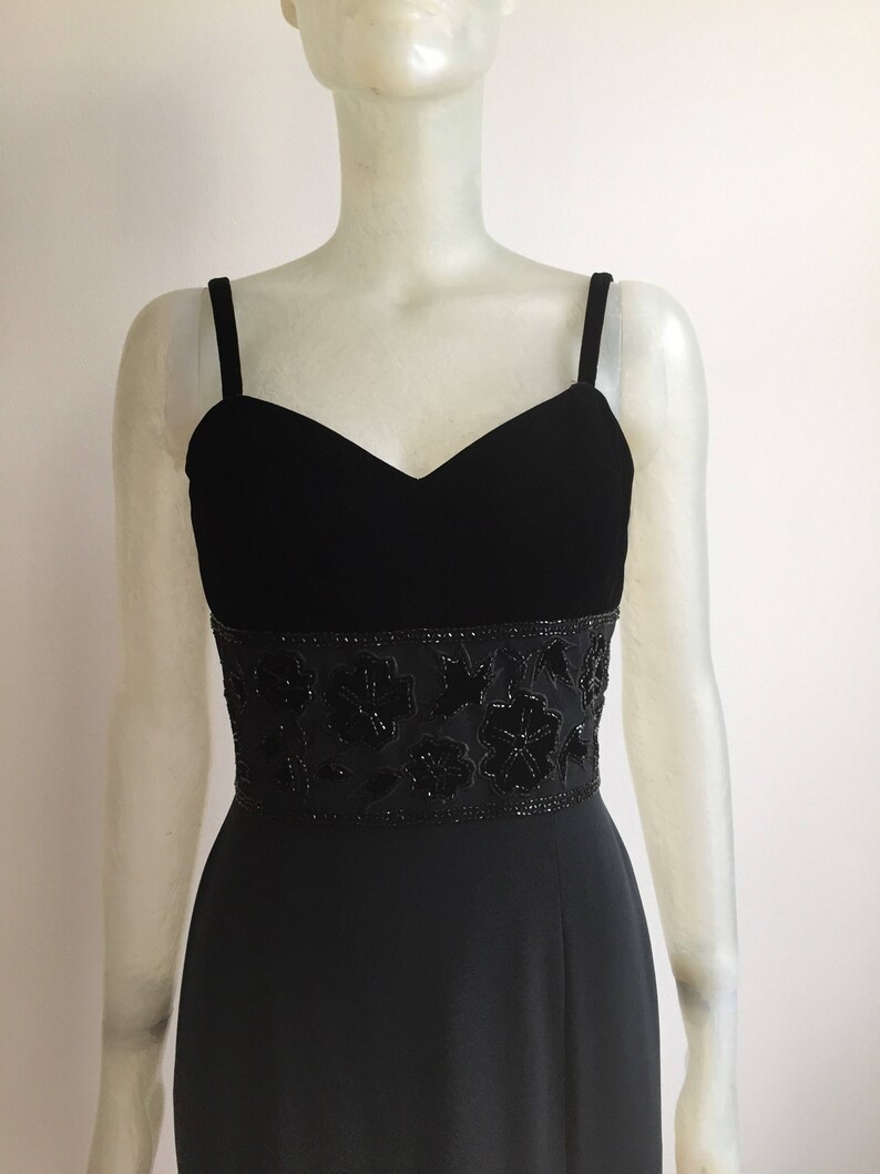 Oleg Cassini Black Tie Evening Gown - Etsy