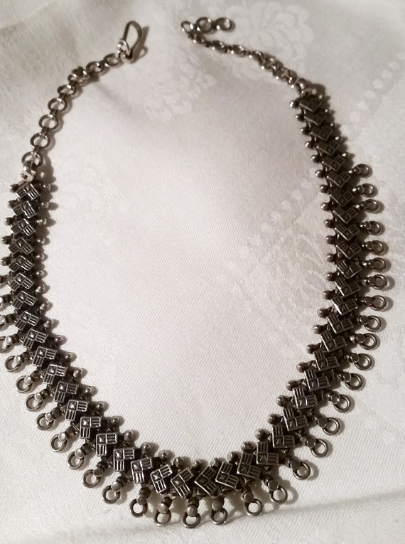 1950's Tribal/Ethnic style Old Oxidized silver lin