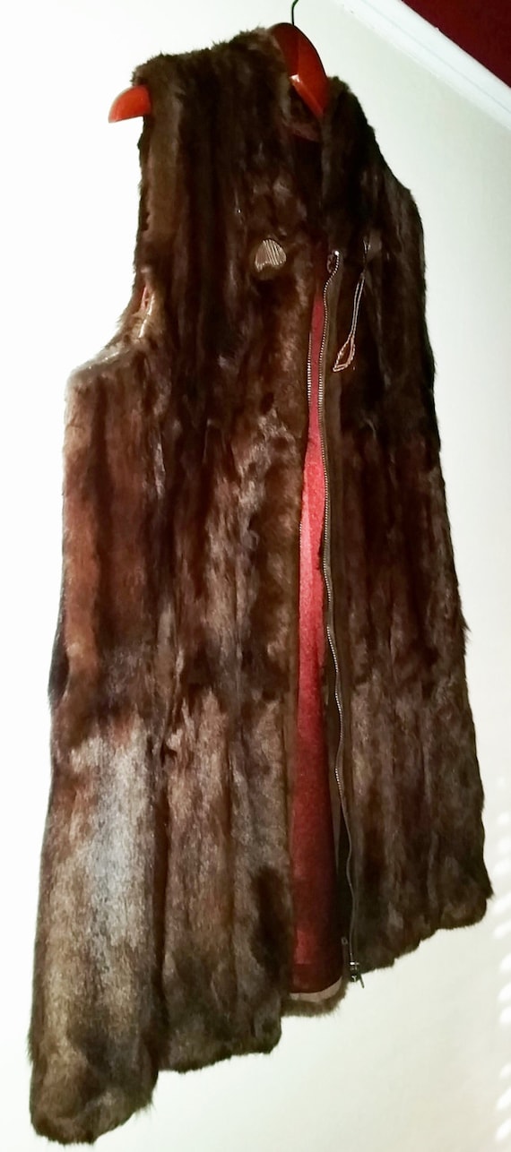 Vintage Windsor Furiers sable-colored Mink Vest, S