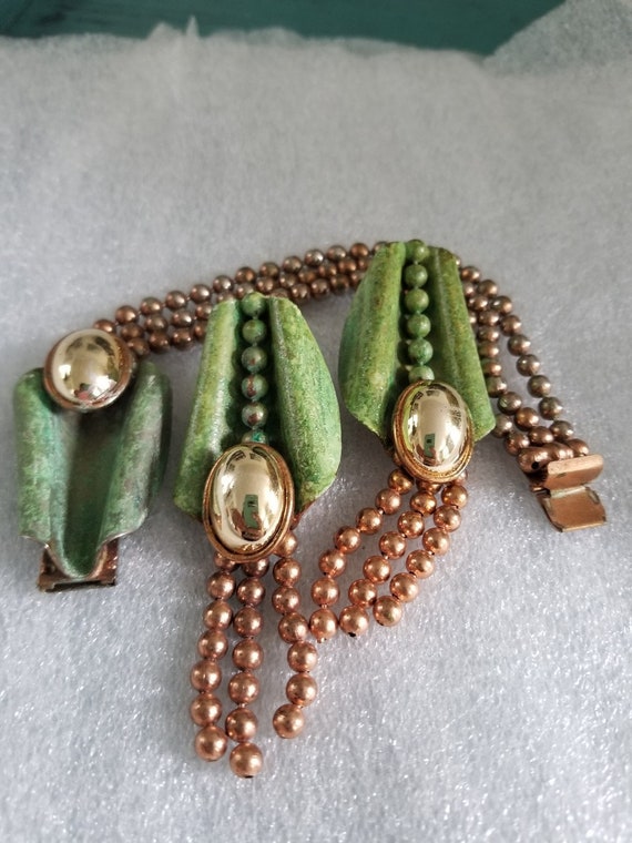 Patina and copper jewelry set, Patina and copper … - image 8
