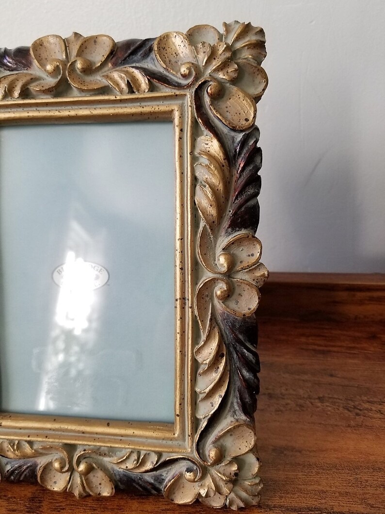 Blue Ridge Designs INC Scroll Picture Frame In Gold Brown And Etsy