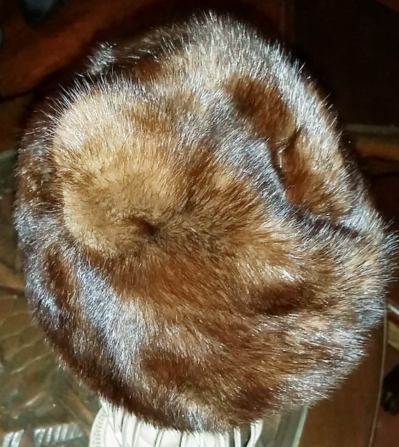 1950's Adolfo II Sable colored Mink Beret, Vintag… - image 1