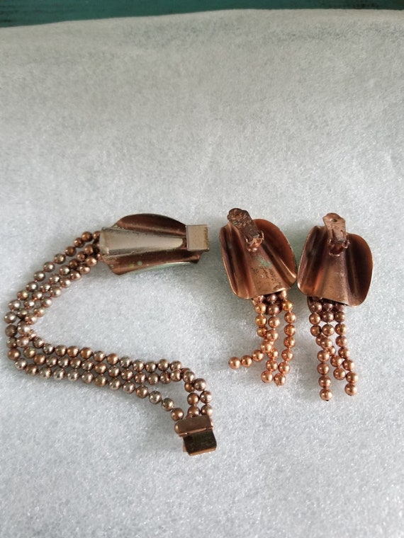 Patina and copper jewelry set, Patina and copper … - image 6