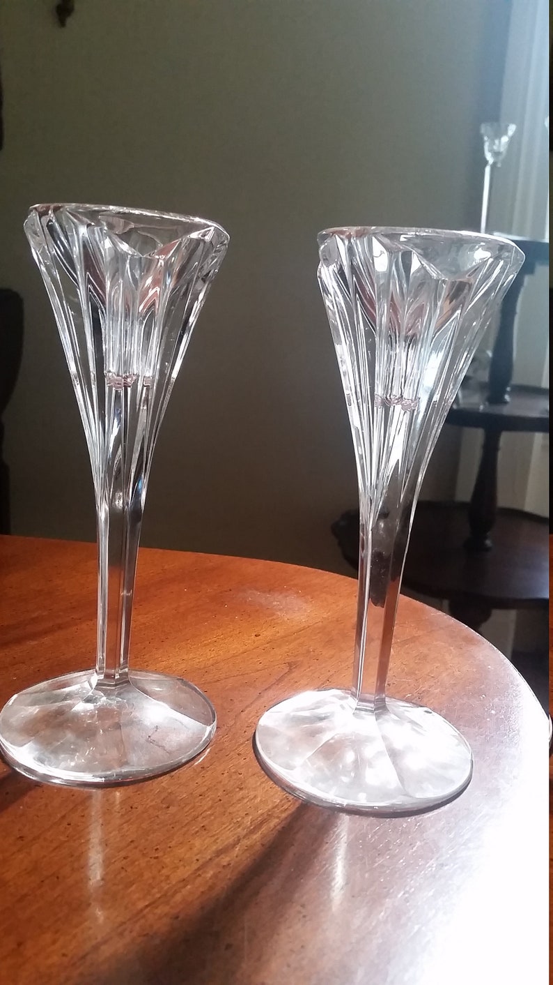 Tapered Lenox Crystal Candle Holders Lenox Crystal Lenox Etsy