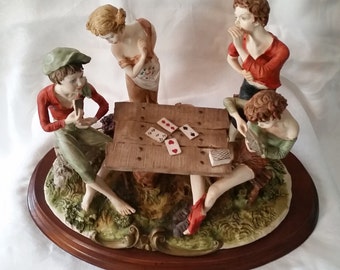 カポディモンテ 置物 カントリー アメリカン ビンテージ フィギュア Capodimonte Figure 'The Happy Beggars' Cucci - Etsy 日本