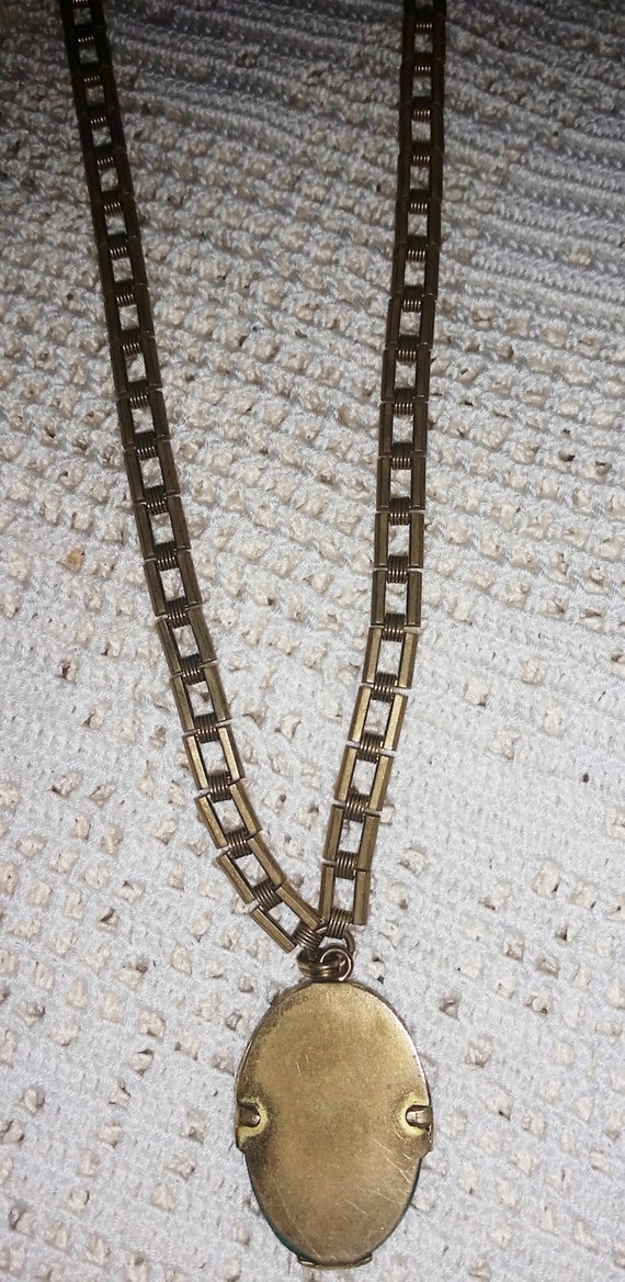 Early 20th Century Victorian Brass Necklace with … - image 5