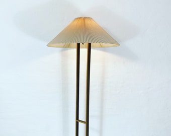 A rare floor lamp in bend smoked oak veneer by Caprani Light | 1970s | Denmark