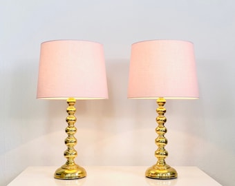 A pair of large brass desk lamps by MS Belysning | 1960s | Denmark