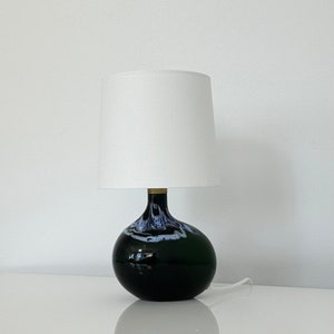 A glass table lamp by Michael Bang for Holmegaard | 1970s | Denmark