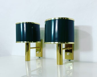 A pair of brass wall lights by Jo Hammerborg for Fog & Mørup | Denmark | 1960s