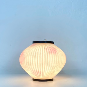A rare flower print Pearlshade pendant light by Lars Schiøler | 1960s | Denmark
